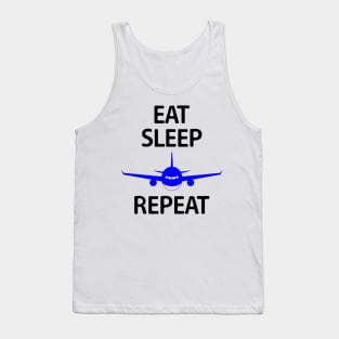 Eat Sleep Fly Repeat Tank Top